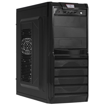 Компьютерный корпус ExeGate EX278396RUS Miditower ExeGate XP-329S Black, ATX, (XP400, Black,120мм), 2*USB, Audio