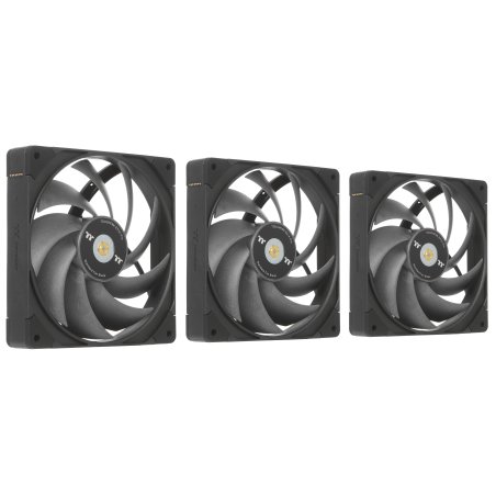 Вентилятор Thermaltake Toughfan EX14 Pro реверсивный 140x140x25mm черный 4-pin 31.6-34.1dB Ret (CL-F172-PL14BL-A)