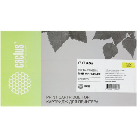Картридж лазерный Cactus CS-CE342A желтый (16000 стр.) для HP Color LaserJet M775