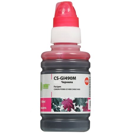 Чернила Cactus CS-GI490M пурпурный 100мл для Canon PIXMA G1400, G2400, G3400