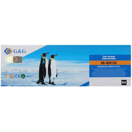 Картридж лазерный G&G GG-Q2612A черный (2000стр.) для HP LJ 1010/1012/1015/1018/1020/1020Plus/1022/3015/3020