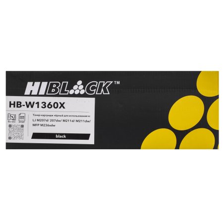 Картридж Hi-Black (HB-W1360X) для HP LaserJet M207d/207dw/M211d/M211dw/MFP M236sdw, 2,6K