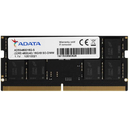 Оперативная память ADATA, DDR5, 16Gb (1x16Gb), 4800MHz, CL40, SO-DIMM