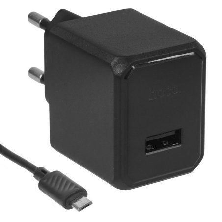 Сетевое зарядное устройство HOCO (6942007603584) для micro USB CS11Am, черный