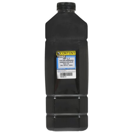 Тонер Content Универсальный для HP LJ 1010/1200/1160/4000/5000, Тип 2.5, Bk, 1 кг, канистр