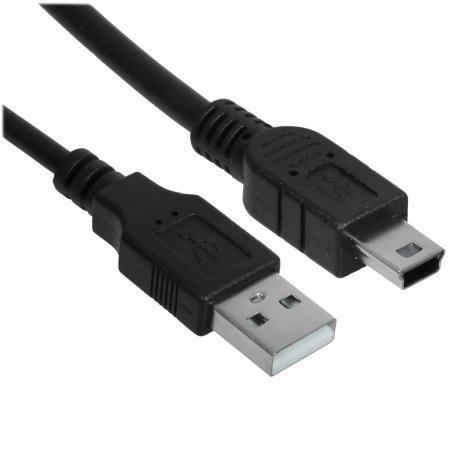 Кабель USB 2.0 A-->mini-B 5P (1м) черный TELECOM/VCOM <TC6911BK-1.0M>