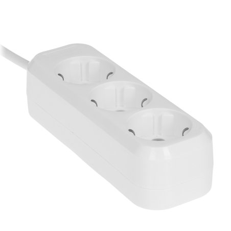 Удлинитель с заземлением Defender R330, 3роз х 7м - белый