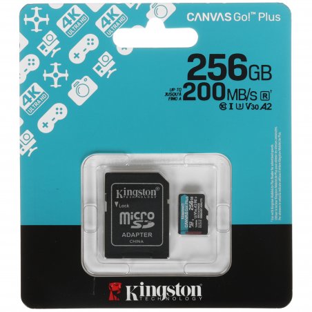 Флеш карта microSDXC 256Gb Kingston SDCG4/256Gb Canvas Go! Plus A2 + adapter