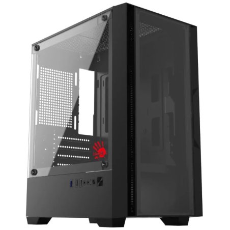 Корпус Bloody CC-123 черный без БП mATX 8x120мм 2xUSB2.0 1xUSB3.0 audio bott PSU