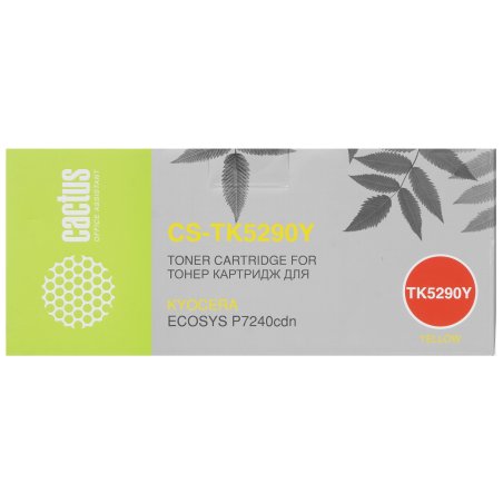 Картридж лазерный Cactus CS-TK5290Y желтый (13000 стр.) для Kyocera ECOSYS P7240cdn
