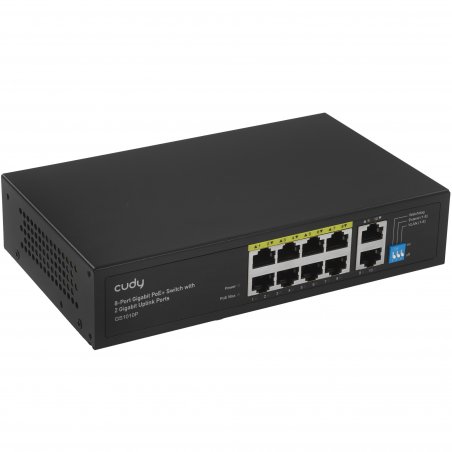 Коммутатор Cudy GS1010P, 8×1 Гбит/с, 2×1 Гбит/с