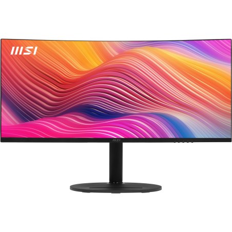 Монитор 34" MSI Modern MD342CQP VA 3440x1440, 120 Гц, 4 мс, 21:9, 300 кд/м², 2xHDMI 2.0b, DP 1.4a, USB-C, USB Hub (2x USB 3.0), 3.5 Jack, динамики (2x3 Вт), Adaptive-Sync, изогнутый экран (1500R), черный