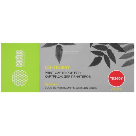 Картридж лазерный Cactus CS-TK560Y желтый (10000 стр.) для Kyocera FS-C5300DN