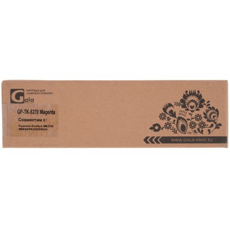 Тонер-туба GalaPrint GP-TK-5270M для принтеров Kyocera EcoSys M6230/M6630/P6230/P6630 с бункером отработанного тонера Magenta 6000 копий