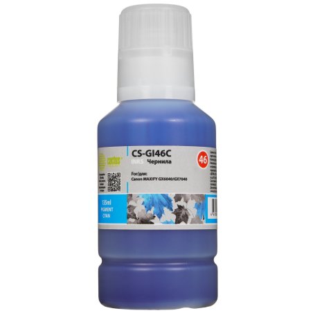 Чернила Cactus CS-GI46C голубой135мл для Canon MAXIFY GX6040/GX7040