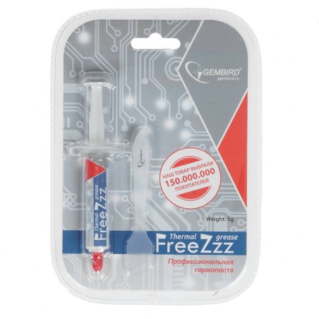 Термопаста Gembird FreeZzz GF-01-5 для радиаторов, 5гр, шприц