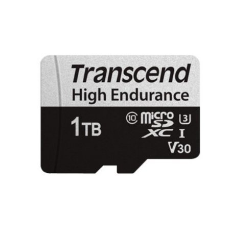 Флеш карта SDmicro Transcend 350V, 1 Тб, Endurance, , адаптер (TS1TUSD350V)