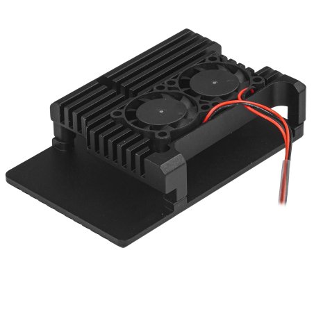 Корпус ACD черный Metal Aluminum Case with double Fans for Raspberry Pi 3B/3B+
