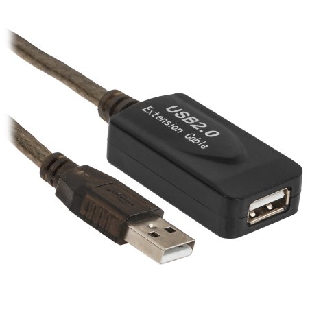 Кабель AM/AF USB2.0 10м AOpen удлинитель активный(с усилителем) USB2.0-repeater, ACU823-10M