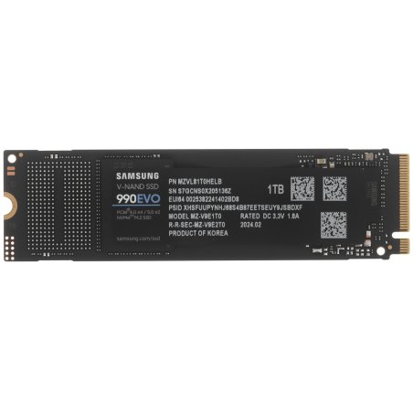 Накопитель SSD Samsung 990 EVO Plus, 4 ТБ, M.2 2280, PCIe 4.0 x4, NVMe 2.0, R/W 7250/6300