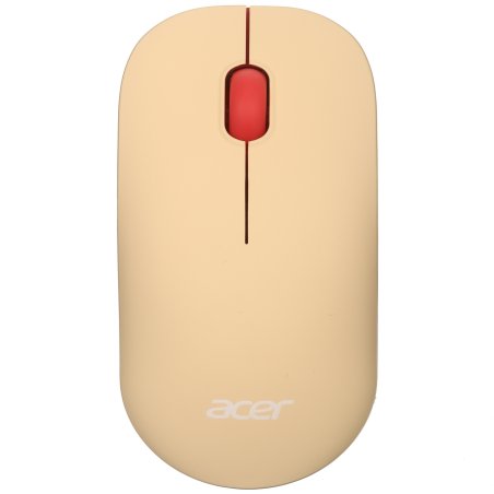 Мышь беспроводная Acer OMR205 бежевый/розовый, 1200 dpi, радиоканал, USB, кнопки - 3