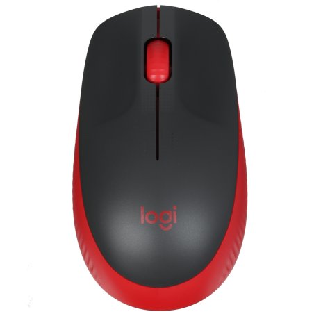 Мышь беспроводная Logitech M190 черный/красный, 1000 dpi, радиоканал, USB, кнопки - 3