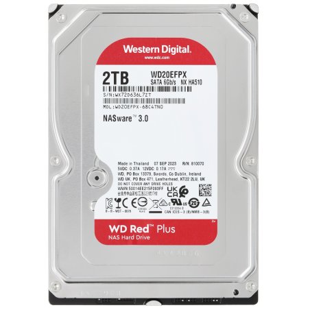 Жесткий диск Western Digital 2Tb SATA-III NAS Red Plus (5400rpm) 64Mb 3.5"
