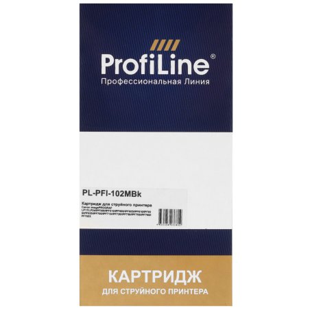 Картридж струйный ProfiLine PL-PFI-102MBK для принтеров Canon IPF510/IPF605/IPF610/IPF650/IPF655/IPF710/IPF750/IPF755/IPF760/IPF765 с чернилами Matte Black