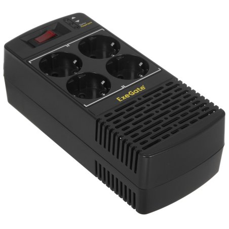 Стабилизатор ExeGate Power AD5000-1000 (1000VA/500W, диапазон 150...280В, 4 евророзетки)