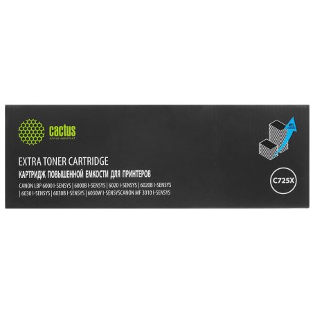 Картридж лазерный Cactus CS-C725X-MPS черный (3000 стр.) для Canon LBP 6000/6020/6030B i-Sensys