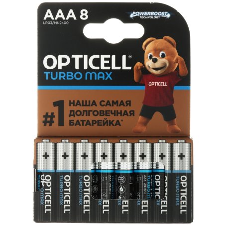 Батарея Opticell Turbo MAX LR03 AAA (8шт) блистер