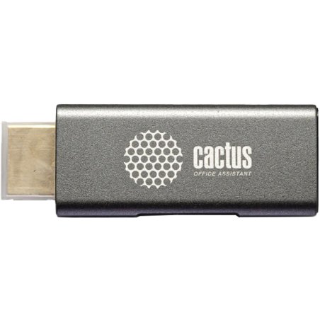 Переходник аудио-видео Cactus CS-HDMI-DP-ADR HDMI (m)/DisplayPort (f) 5м. позолоч.конт. серый