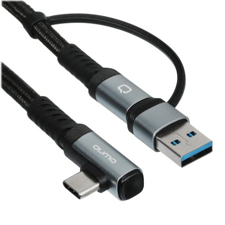 Кабель QUMO VR Link Data Cable Type-C to Type-C + USB-A, 5м, 3A, 5Gb