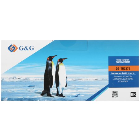 Картридж лазерный G&G GG-TN2375 черный (2600стр.) для Brother HL-L2300DR/L2340DWR/L2360DNR/L2365DWR