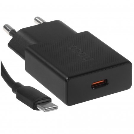 Сетевое зарядное устройство + Кабель Type-C HOCO HC-16293 C12Q/1m/QC 3.0/1 USB/Выход: 5V_9V_12V, 18W, черный