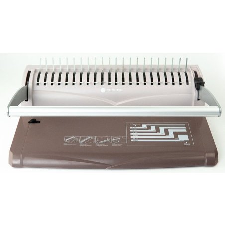 Переплетчик Heleos БП13пс коричневый (БП13ПСК) A4/перф.13л.сшив/макс.450л./пластик.пруж. (6-51мм)