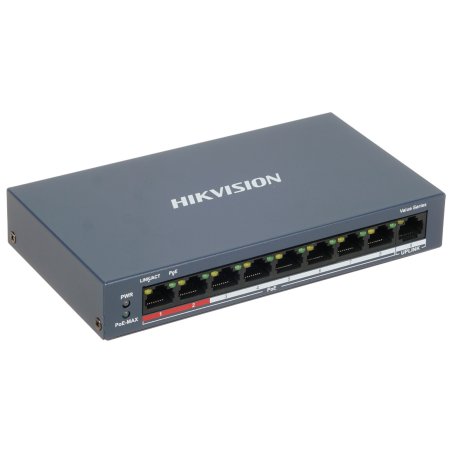 Коммутатор Hikvision DS-3E0109P-E/M(B) 9x100Mb 8PoE+ 58W неуправляемый