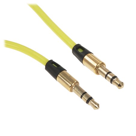 Кабель аудио Cablexpert CCAB-01-35MM-1MY, 3.5 Jack (M)/3.5 Jack (M), желтый. 1м, блистер