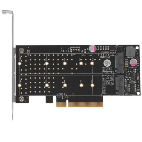 Переходник ORIENT C303E2 PCI-Ex8->2 x M.2 M-key NVMe SSD, тип 2230/2242/2260/2280/22110, 2 планки крепления в комплекте (31325)