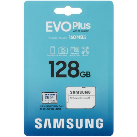 Карта памяти Samsung MICRO SDXC EVO+ 128Gb V10 W/A MB-MC128SA/EU