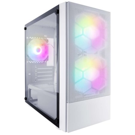 Компьютерный корпус 1STPLAYER FIREBASE X4-M белый/mATX, TG/1x120мм & 2x140мм LED fans inc./X4-M-WH-2F1P-W-1F1-W