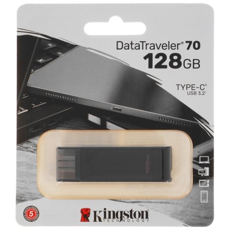 Флешка USB Kingston 128Gb DataTraveler DT70 <DT70/128Gb>, USB-C 3.2 Gen 1