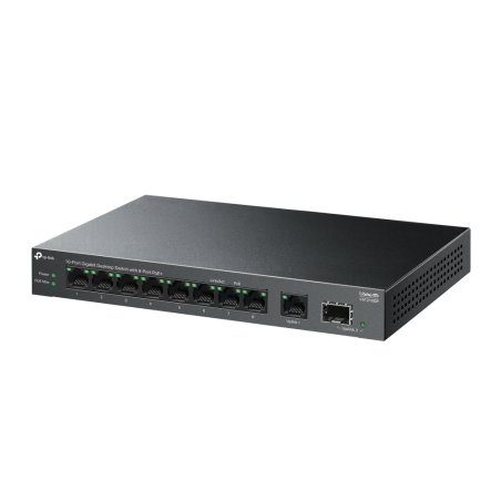 Коммутатор настольный TP-Link LS1210GP с 9 гигабитными портами (8 портов PoE+) и портом SFP