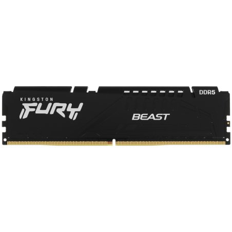 Оперативная память Kingston Fury Beast, DDR5, 32Gb (1x32Gb), 5200MHz, CL40, DIMM, радиатор, черный