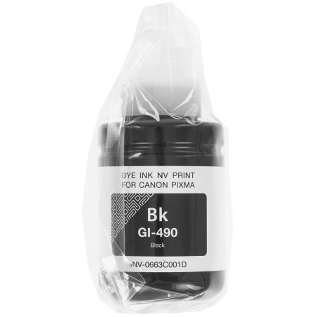 Чернила NVPrint GI-490BK (NV-0663C001) для Canon Pixma G1400/G2400 (135 мл) черный (в коробке) совместимые