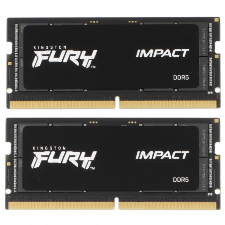 Оперативная память Kingston Fury Impact, DDR5, 64Gb (2x32Gb), 5600MHz, CL40, SO-DIMM