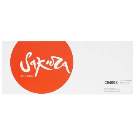 Картридж Sakura CE400X для HP Enterprise 500 Color M551n/525f/525dn/570/575, черный, 11000 к.