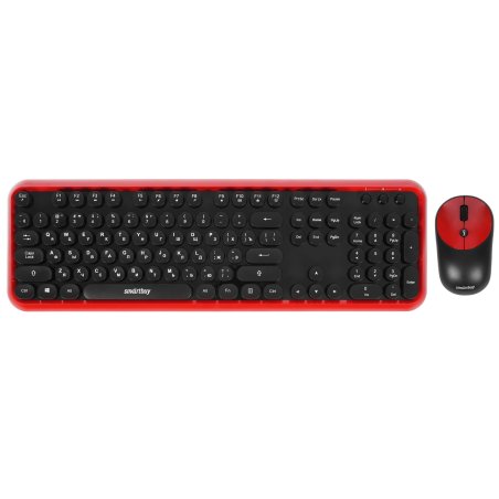 Комплект клавиатура+мышь мультимедийный Smartbuy 620382AG черно-красный SBC-620382AG-RK