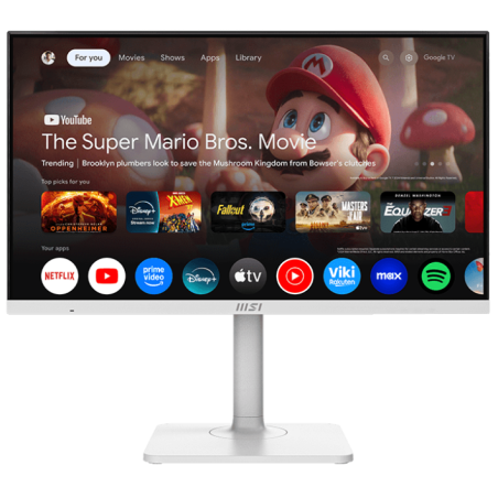 Монитор 27" MSI Modern MD272UPSW IPS 3840x2160, 75 Гц, 4 мс, 16:9, 300 кд/м², DP 1.4a, HDMI 2.0b, USB-C, 3.5 Jack, USB Hub (2x USB 3.0), Adaptive-Sync, динамики (2x3 Вт), белый