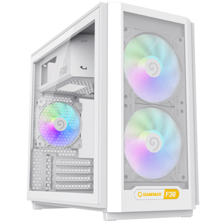 Компьютерный корпус без БП GameMax F36 WH (Midi Tower, ATX, Белый, 1*USB Type-C, 3*120мм)